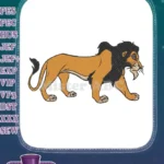Classic Disney Villain Scar Lion King Embroidery Designs - Instant Download