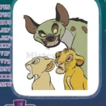 Disney Lion King Aggressive Hyena Scares Lion Cubs Embroidery Designs - Instant Download
