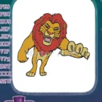 Angry Roaring Lion King Scar Character Embroidery Designs - Instant Download