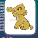 Adorable Cartoon Baby Lion Cub Playful Embroidery Designs - Instant Download