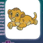 Cute Playful Baby Lion Cub Animated Embroidery Designs - Instant Download