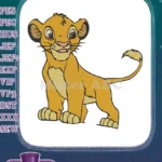 Adorable Disney Simba lion cub character embroidery designs - Instant Download