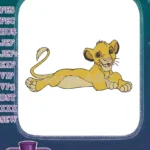 Happy Simba cub Lion King cartoon embroidery designs - Instant Download