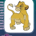 Adorable Disney Simba Lion Cub Character Embroidery Designs - Instant Download