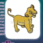 Cute Simba Lion King cub playful embroidery designs - Instant Download
