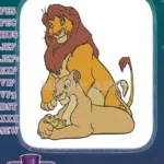 Majestic Lion Family Embroidery Designs - King, Queen, and Cub - Instant Download