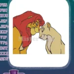 Lion King Simba Nala romantic couple embroidery designs - Instant Download