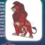 Scar the Evil Lion King Character embroidery designs - Instant Download