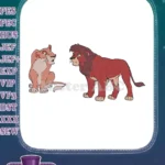 Classic Disney Lion King Nala Scar character embroidery designs - Instant Download
