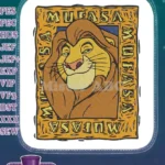 Majestic Mufasa Lion King Character Portrait Embroidery Designs - Instant Download