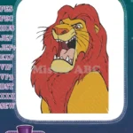 Fierce Roaring Lion King Mufasa Character Embroidery Designs - Instant Download