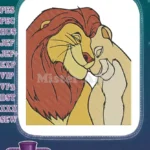 Mufasa and Sarabi affectionate lion king couple embroidery designs - Instant Download