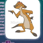 Timon Meerkat Lion King Disney Pointing Embroidery Designs - Instant Download