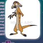 Scared Timon Meerkat Disney Character Embroidery Designs - Instant Download