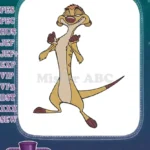 Hakuna Matata Timon meerkat smiling thumbs up embroidery designs - Instant Download