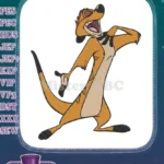 Happy Timon Meerkat Lion King Character Animated Embroidery Designs - Instant Download