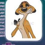 Smiling Timon Meerkat Disney Cartoon Character Embroidery Designs - Instant Download