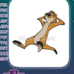 Relaxed Timon meerkat with sunglasses character embroidery designs - Instant Download