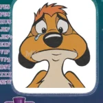 Sad Crying Timon Meerkat Disney Lion King Embroidery Designs - Instant Download