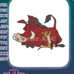 Cheerful Pumbaa and Timon Lion King cartoon embroidery designs - Instant Download