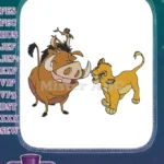 Hakuna Matata Pumbaa Timon Simba Lion King embroidery designs - Instant Download