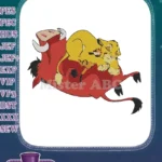 Disney Lion King Pumbaa Simba Friends Sleeping Embroidery Designs - Instant Download