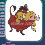 Disney Lion King Pumbaa Simba Timon running embroidery designs - Instant Download