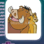 The Lion King Pumbaa Timon Simba happy friends embroidery designs - Instant Download