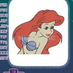 Ariel Little Mermaid Disney princess cartoon embroidery designs - Instant Download