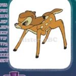 Classic Disney Bambi Fawn Determined Face Embroidery Designs - Instant Download