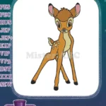 Cute Little Fawn Bambi Disney Character Embroidery Designs - Instant Download
