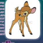 Cute Baby Fawn Bambi Cartoon Embroidery Designs for Kids - Instant Download