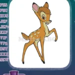 Adorable Disney Bambi fawn character machine embroidery designs - Instant Download