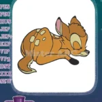 Cute sleeping baby deer Bambi embroidery designs - Instant Download