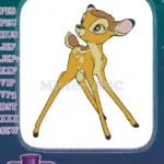 Cute Bambi Fawn Character Embroidery Designs for Kids - Instant Download