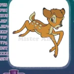 Cute Disney Bambi Fawn Running Embroidery Designs - Instant Download