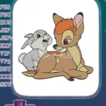 Cute Bambi and Thumper Forest Friends Embroidery Designs - Instant Download