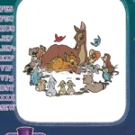 Bambi Thumper Flower and Forest Friends Embroidery Designs - Instant Download