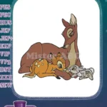 Cute Disney Bambi Mother and Thumper Friends Embroidery Designs - Instant Download