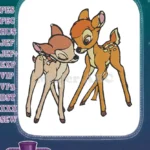 Adorable Bambi and Faline Deer Forest Embroidery Designs - Instant Download