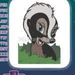 Cute Cartoon Badger Peeking Bushes Animal Embroidery Designs - Instant Download