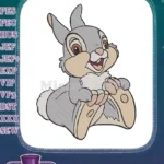 Cute Thumper Disney Rabbit Embroidery Designs for Children's Apparel - Instant Download