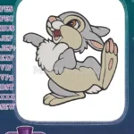 Cute Thumper Disney Rabbit Happy Playful Embroidery Designs - Instant Download