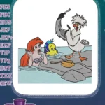 Disney's Little Mermaid Ariel Flounder Scuttle Dinglehopper fun embroidery designs - Instant Download