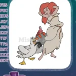 Cheerful Ariel, Sebastian, and Scuttle Little Mermaid movie embroidery designs - Instant Download