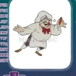 Joyful cartoon chef with big mustache holding a crayfish embroidery designs - Instant Download