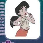 Melody Scared Face Little Mermaid Disney Movie Embroidery Designs - Instant Download