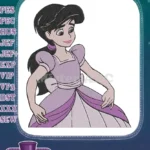 Melody Little Mermaid 2 Purple Dress Embroidery Designs - Instant Download