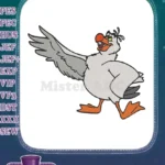 Funny Running Cartoon Seagull Bird Machine Embroidery Designs - Instant Download