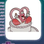 Disney Little Mermaid Ariel Eric Sebastian wedding cake embroidery designs - Instant Download